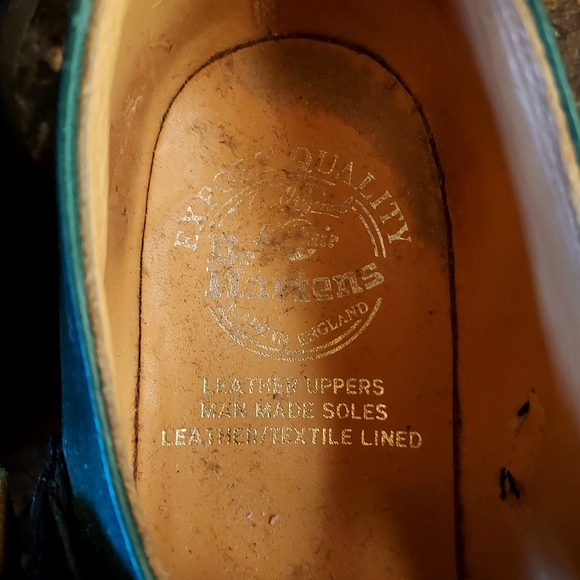 Dr. Martens Green Leather Flats with Classic Monk Strap - Picture 7 of 7